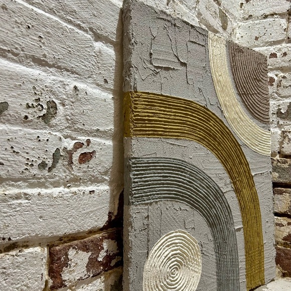 Concrete Geometric Painting on Canvas by Molly Dexter, Seneca Avenue Arts. - Picture 3 of 9